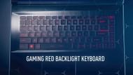 MSI Thin GF63's red backlit keyboard (Image from MSI Gaming/YouTube)